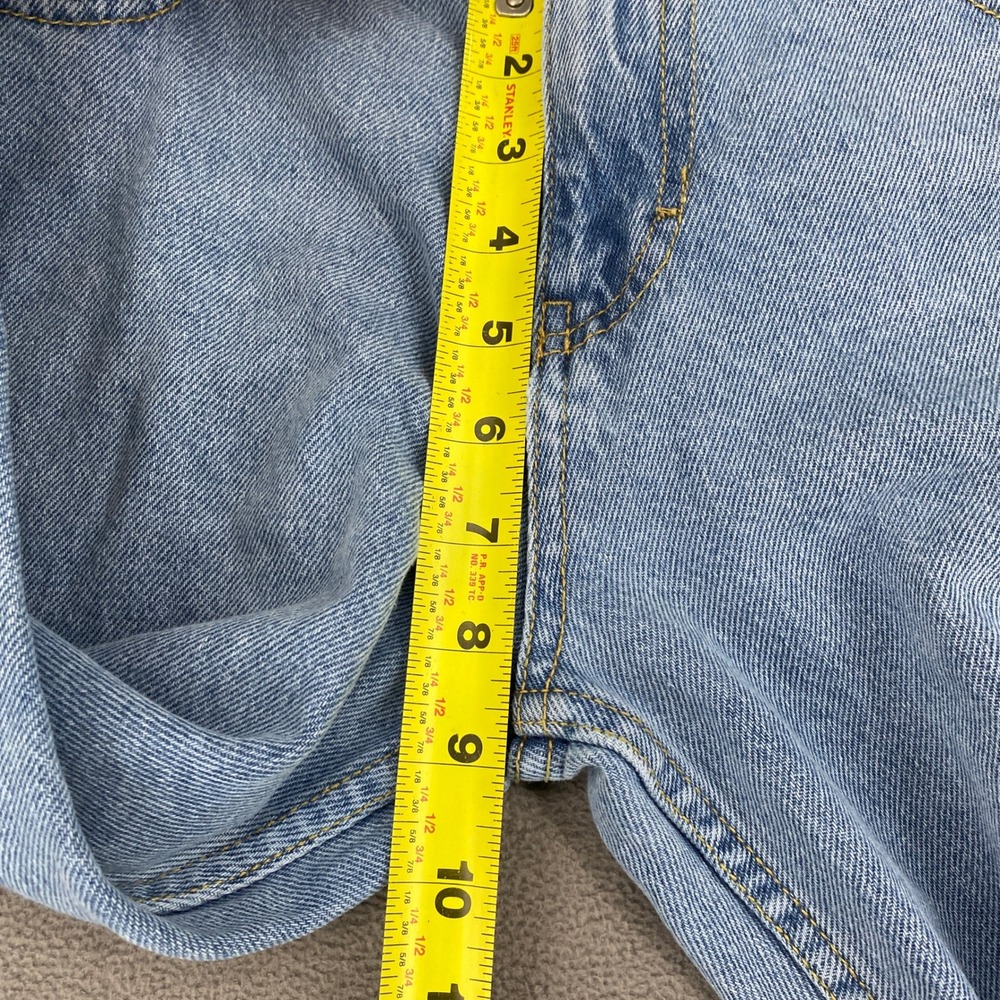 Dont Call Me Jennyfer Y2K Low Rise Flare Jeans Light Wash Raw Waist 24 US 34 FR - Picture 7 of 10